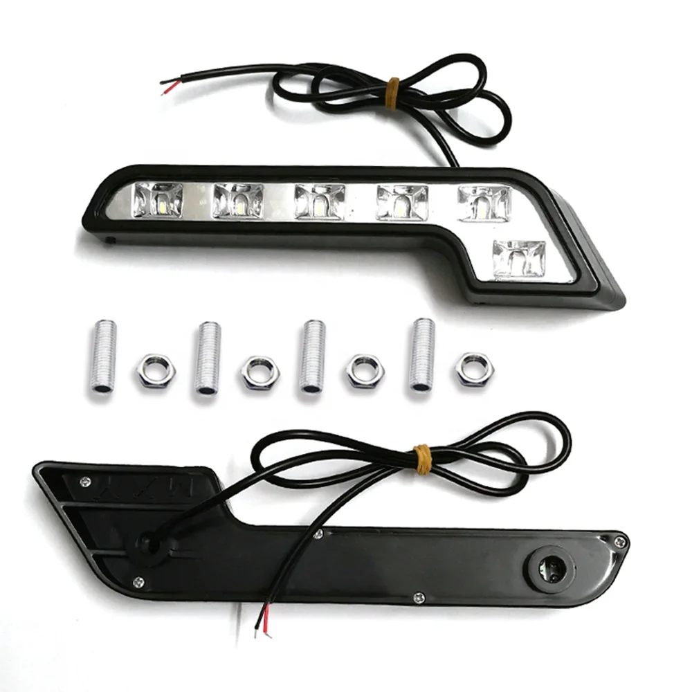 Car LED Signal Bulb DRL Working Fog Lamp Daytime Running Light Auto Assembly Styling Super Bright White External 12V 6LED