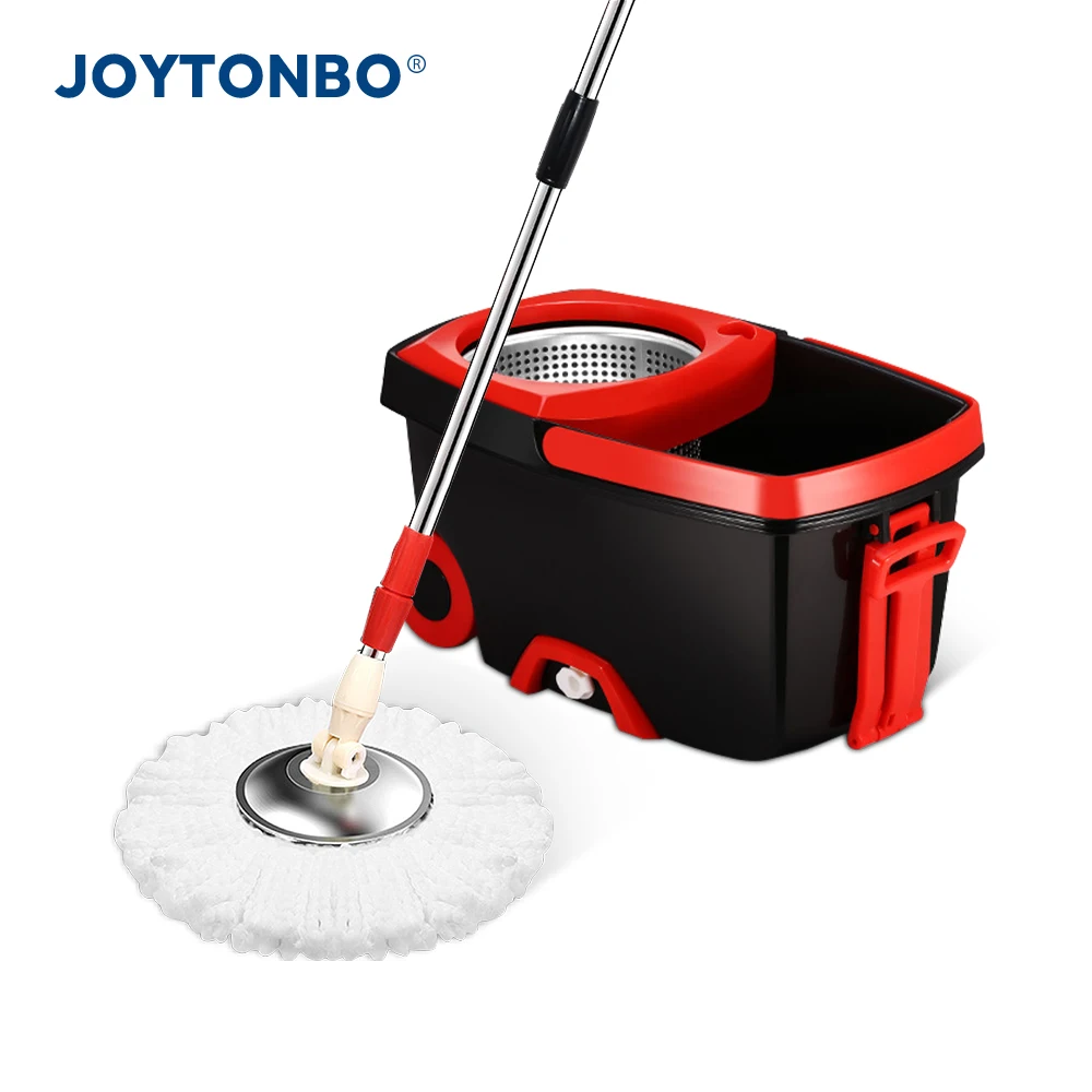 

Magic 2021 Special Offer Factory Supply Floor Cleaning Mop and Bucket 360 Spin Mops Household Items, Red+black