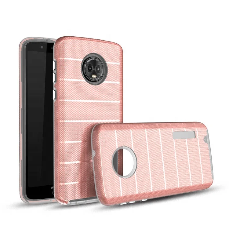 

Saiboro Cross Stripes Shockproof TPU PC back cover mobile phone case for motorola moto g7 power g7 play, Multi colors