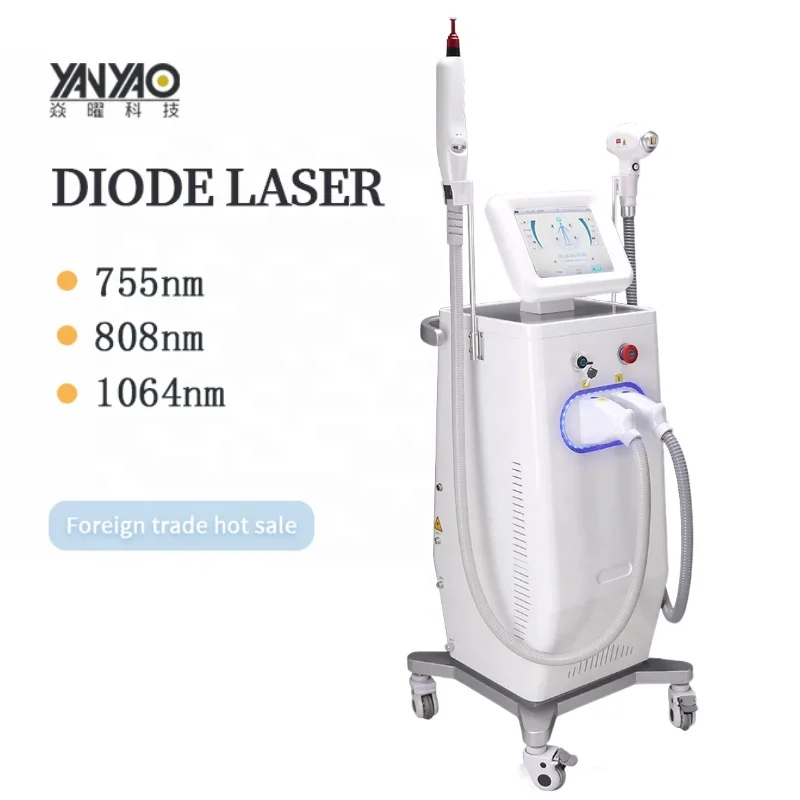 

NEW 2in1 Pico Laser Diode Ice Platinum 755 808 1064 Diode Laser Hair Removal Machine picosecond laser remove freckles