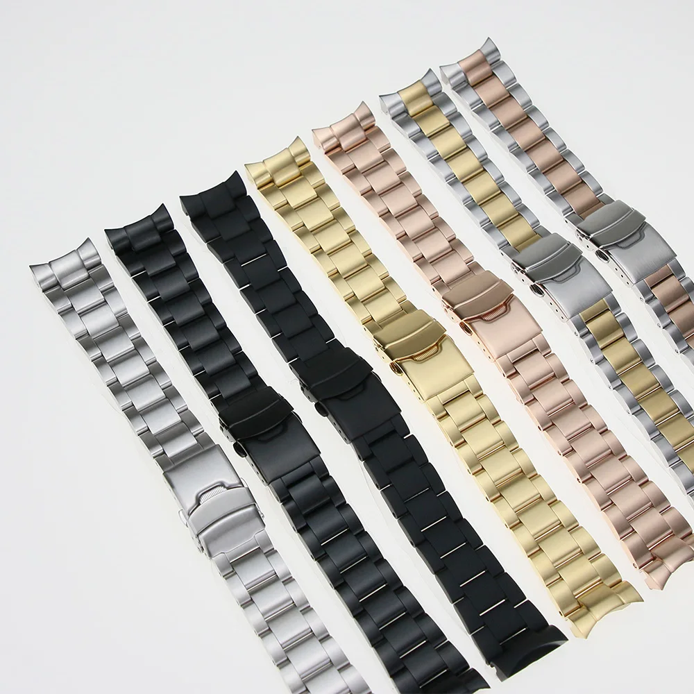 

Fast Delivery 22mm Watch Band Two Tone Color 316L Stainless Steel 3 Links Solid SKX007 Watch Bracelet Band
