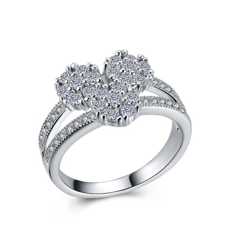 

Color Jewelry Lady Princess Cut Cubic Zircon Wedding Bands for Women Romantic Classic Party Gift rings
