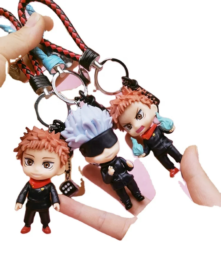 

Free Postage 6Pcs Set Anime Jujutsu Kaisen Keychain Itadori Yuji Gojo Satoru PVC Figure Model Desk Decor Cosplay Toy, Colorful