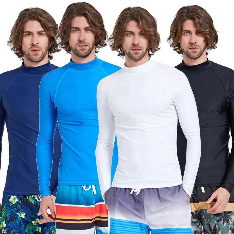 

Sbart Surfing Suit Swimming Shirts Sun Protection Clothing Long Sleeve Rashguard UPF50+ Rash Vest Quick Dry Rash Guard for Men