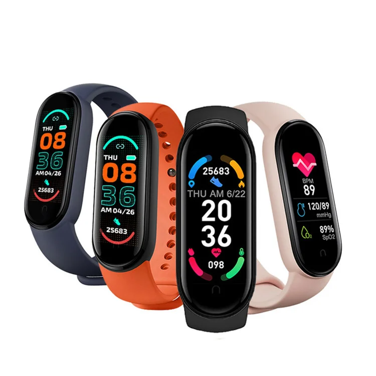 

Best Selling MiBand 4 Bracelet Heart Rate Fitness 135mAh Color Screen BT 5.0 M6 Smart Wristbands