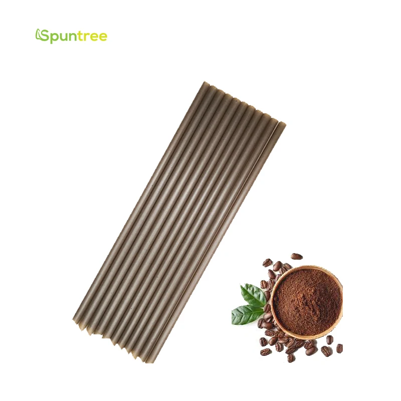 

Eco-friendly Drinking Beverage Biodegradable Compostable Coffee Grounds Straws, Natural