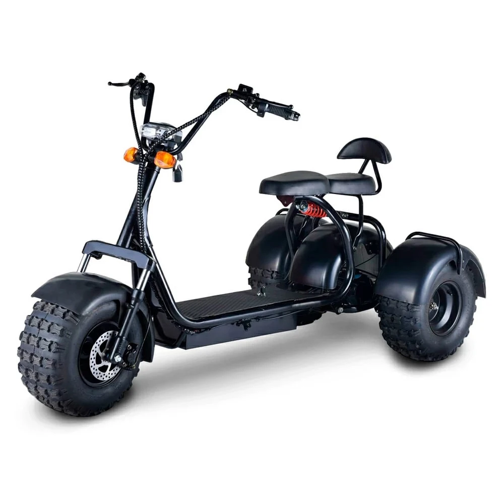 

Fanco Off Road Fat Tire Electric Scooters 1500 Watt 60v 3 Wheel Sports Electric Trike Motorcycle Citycoco Scooter, Black, red, yellow, blue, pink, green