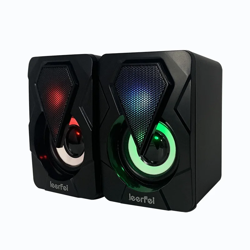 

Colorful LED mini digital speaker Electronic gadgets usb 2.0 desktop subwoofer laptop pc wired computer RGB speaker