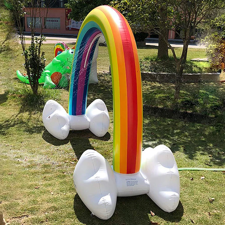 giant inflatable rainbow sprinkler