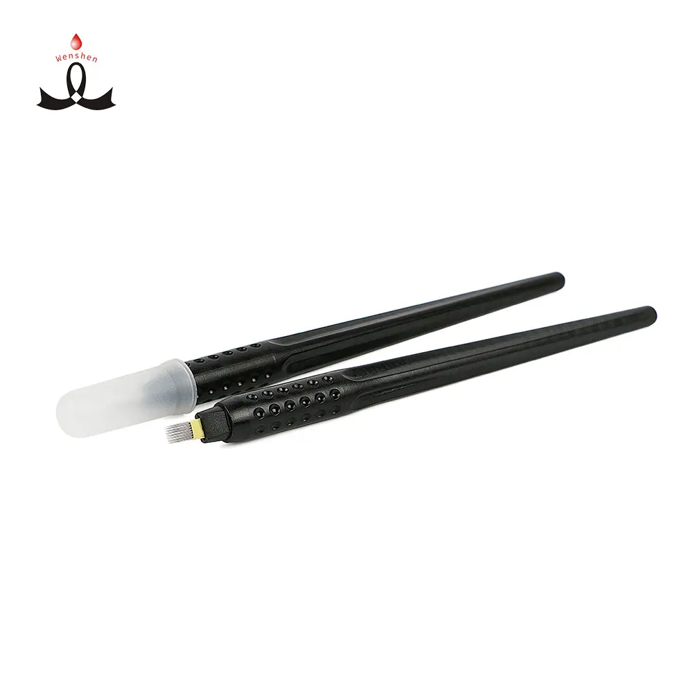 

Universal Hot Sale Black Disposable Microblading Pen Permanent Makeup Microblading Double Rows Shading Tattoo Manual Pen, Balck