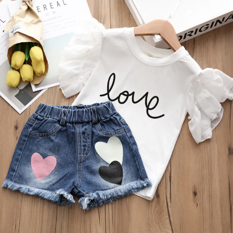 

China Wholesale Market Korean Kids Wear Summer Teen Girl Clothing Set