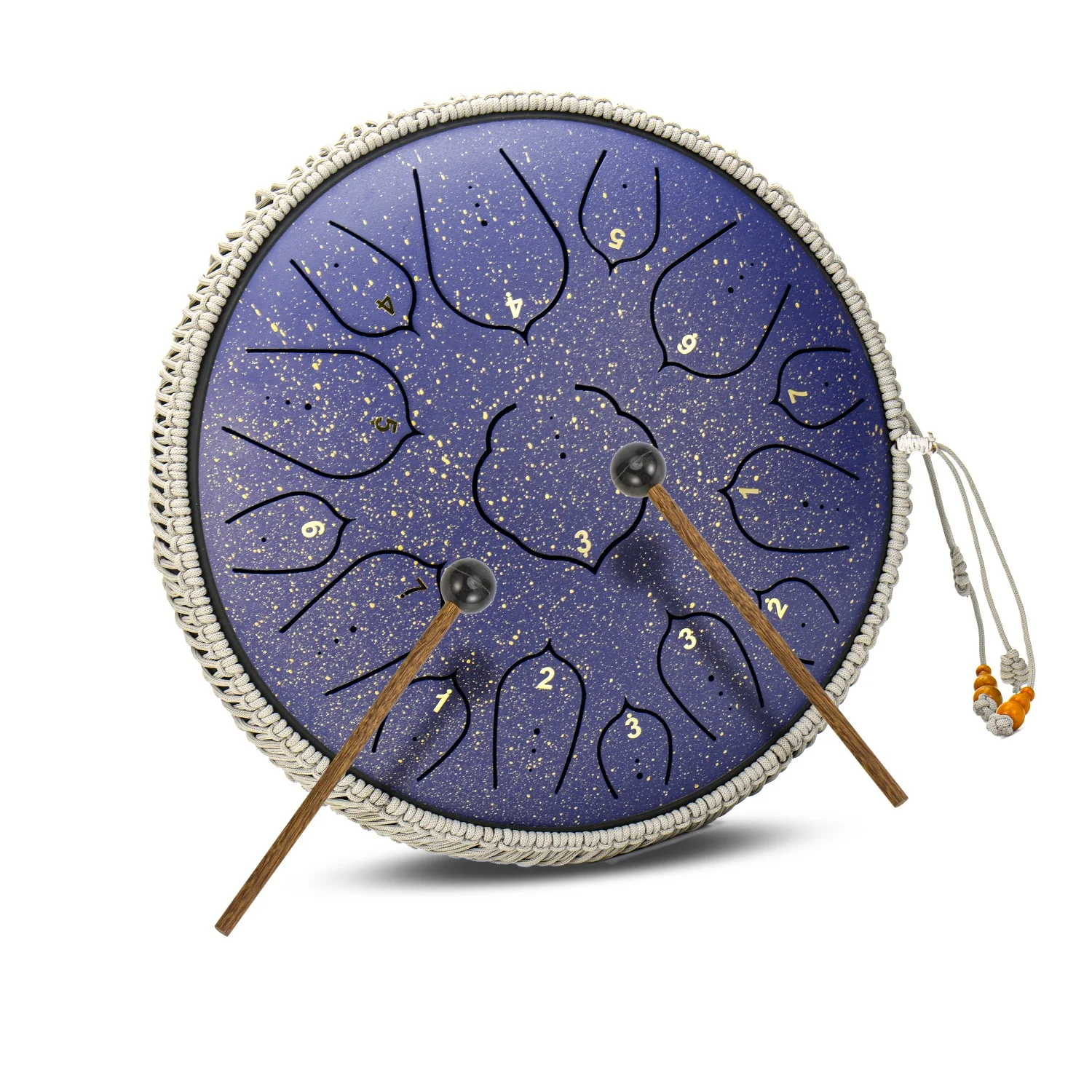 

Supply the 14inches 15tones with 10 colors percussion-instrument steel tongue drum hand pan for yoga Therapy