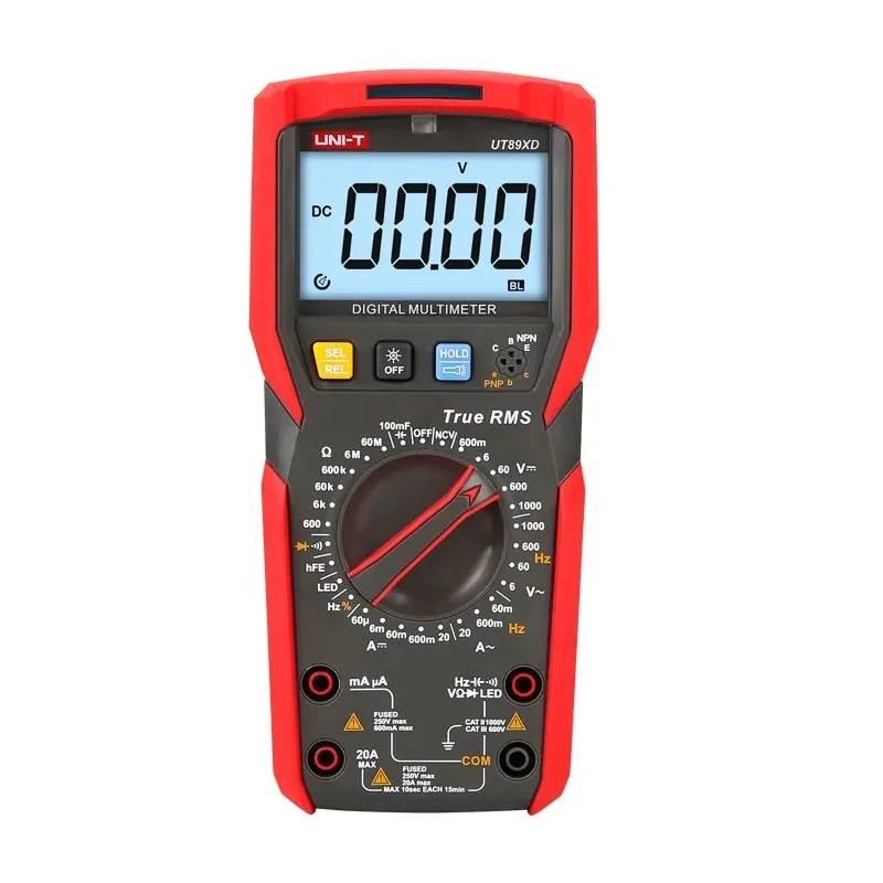 

Uni-t UT89X Handheld Precise Digital Multimeter True RMS 20A Current DC Voltage Meter Temperature Capacitance Tester 5999-count