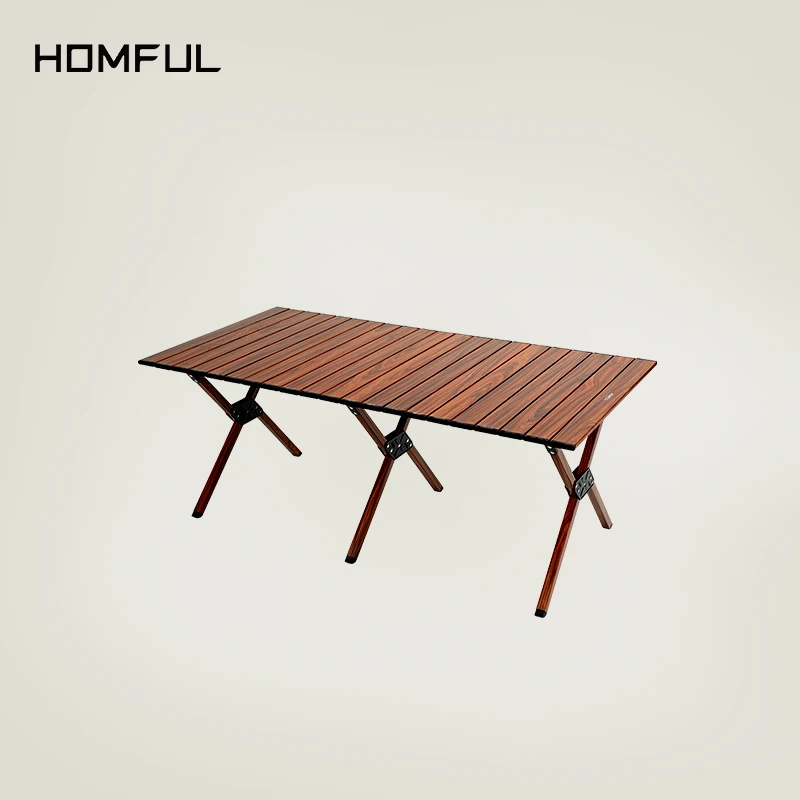 

Homful Outdoor Camping Table Aluminum Alloy Portable Folding Egg Roll Table