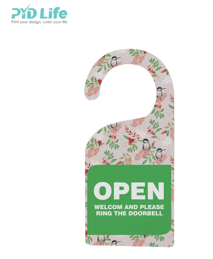 

PYD Life 2024 Wholesale Blanks 10*23cm Sublimation Plastic White Door Hanger with Double side printing