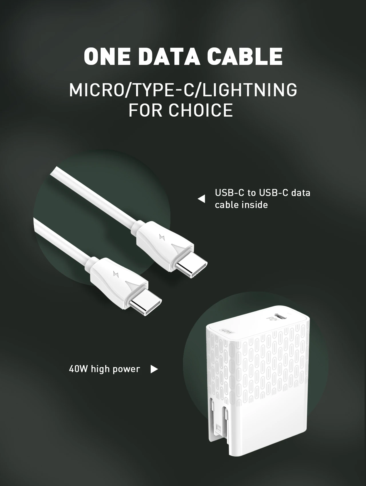 LDNIO A1405C QC4 + USB-C de carga rápida cargador de pared de 40W PD USB cargador para iphone11