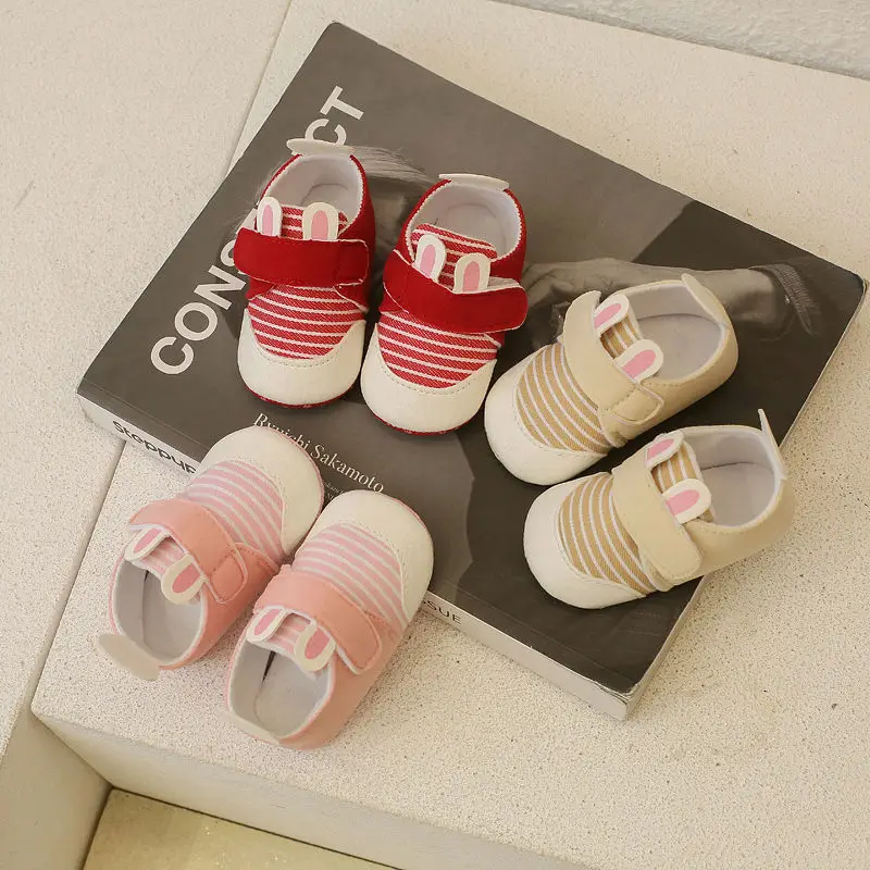 

Baby Girl Causal Shoes Infant Toddler Non-slip Rubber Soft-Sole Flat Cotton First Walker Newborn, 3 colors