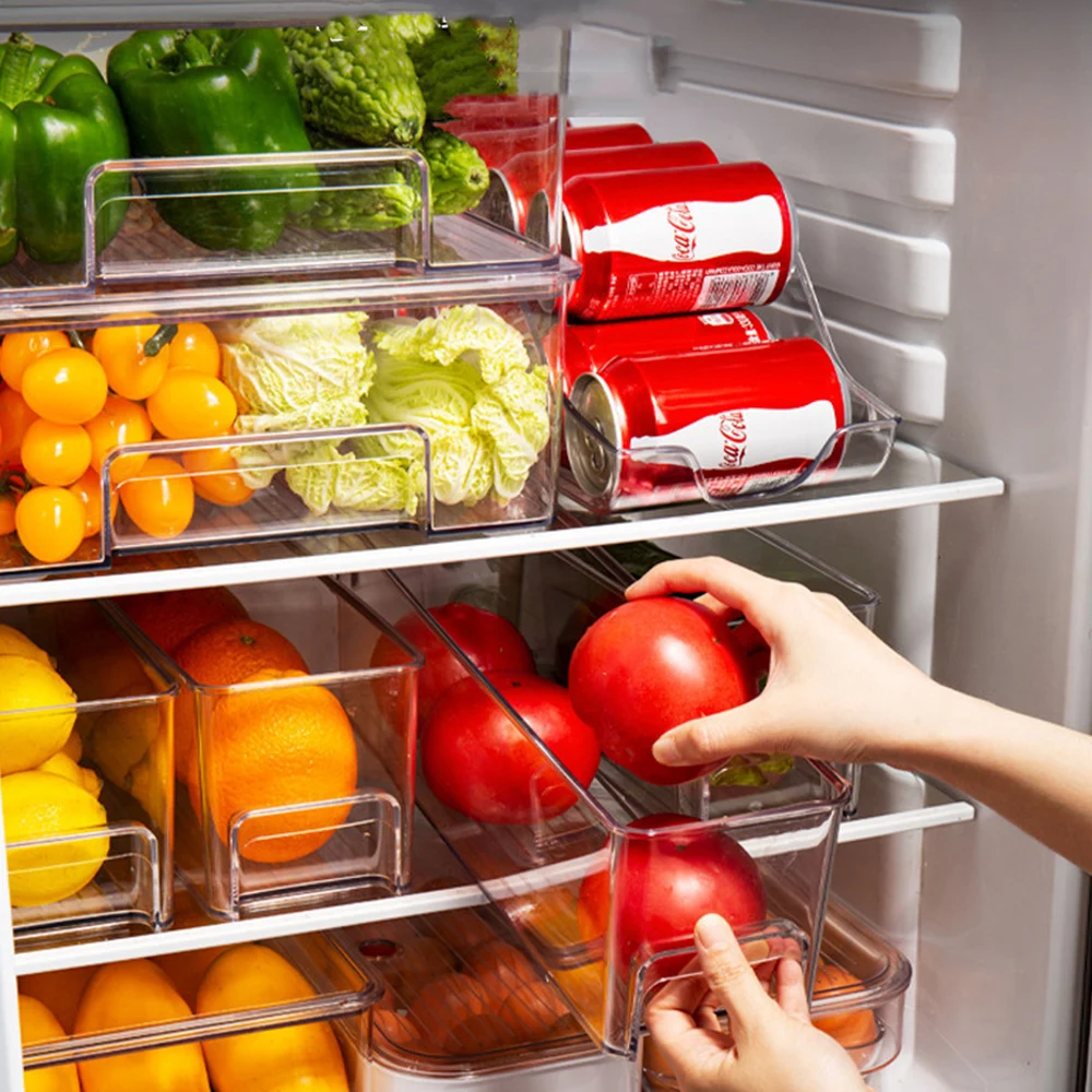 

High quality transparent refrigerator drawer organizer