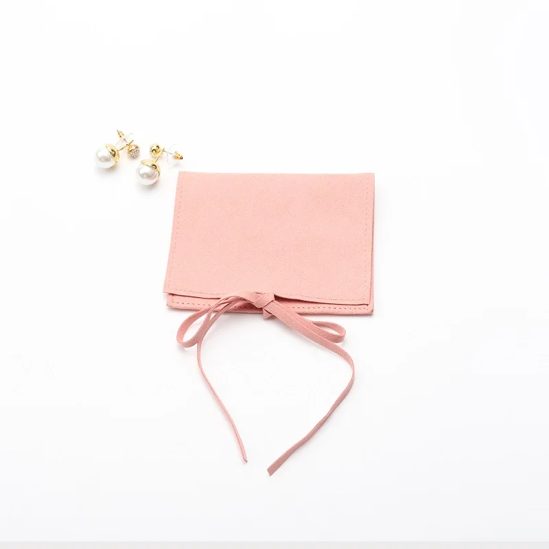 

8*10 cm Pink Luxury Custom Logo Printed Envelope Flap Microfiber Jewelry Pouch Small Jewelry Gift Packaging Bag, Gray, white, black , blue, red, yellow, green , purle etc.