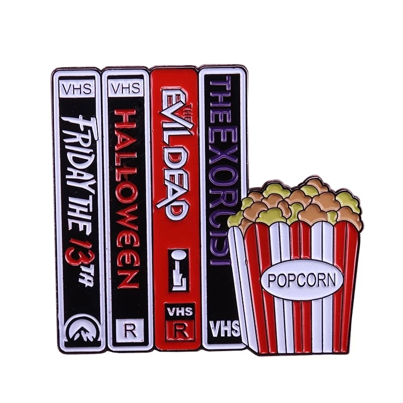 

VHS Horror Classics Pin Movie perfect partner - Popcorn