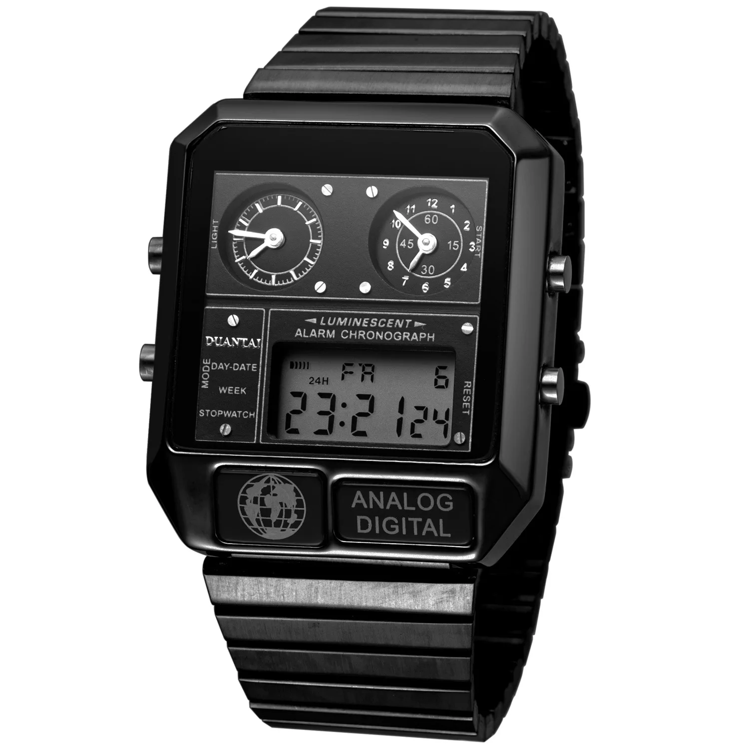 Rongduantai — Montre Multifonction Carrée Électronique À Quartz,En Acier  Inoxydable,Étanche,Double Temps,Luxe,8187 - Buy Montres Numériques,Montre  En Acier Inoxydable,Montre Duantai Product on Alibaba.com