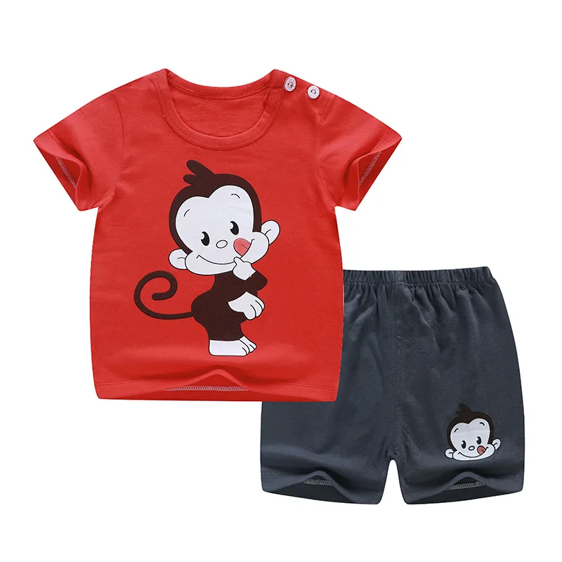 

Children's short-sleeved suit cotton girls summer clothes boys t-shirt baby baby clothes Korean children's clothes 2021 new, Picture