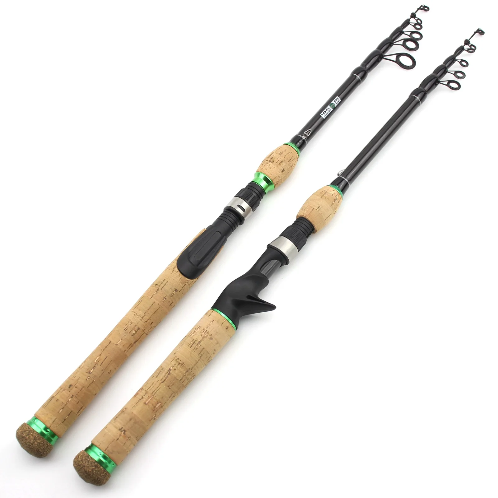 Newbility Carbon Cork Casting Rod Spinning Rod 1.8m 2.1m 2.4m 2.7m Telescopic Carbon Fiber Fishing Rod