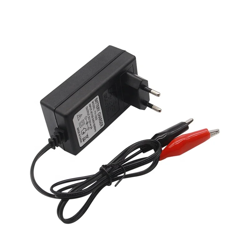 

Mini SLA Sealed Lead Acid Battery Charger 12V Three-Stage with Alligator Clips 14.6V 14.8V 2A Fast Charge with Crock Clips