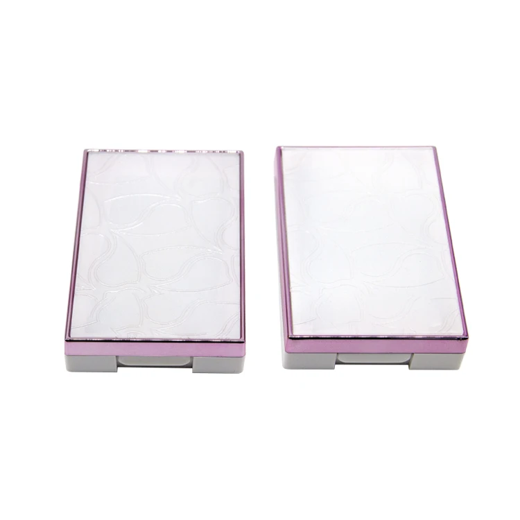 

Instock low MOQ square pink empty pressed compact powder case containers bb cushion packaging