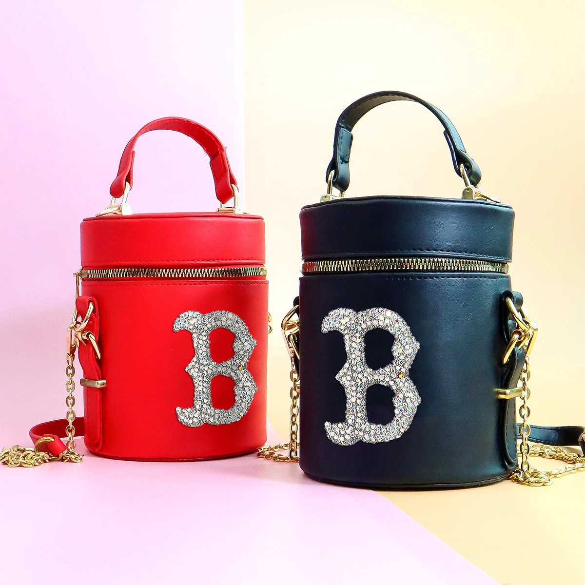 

Famous brand bucket bag Boston Red Sox crossbody purses women handbags luxury shoulder bag, 7 colors