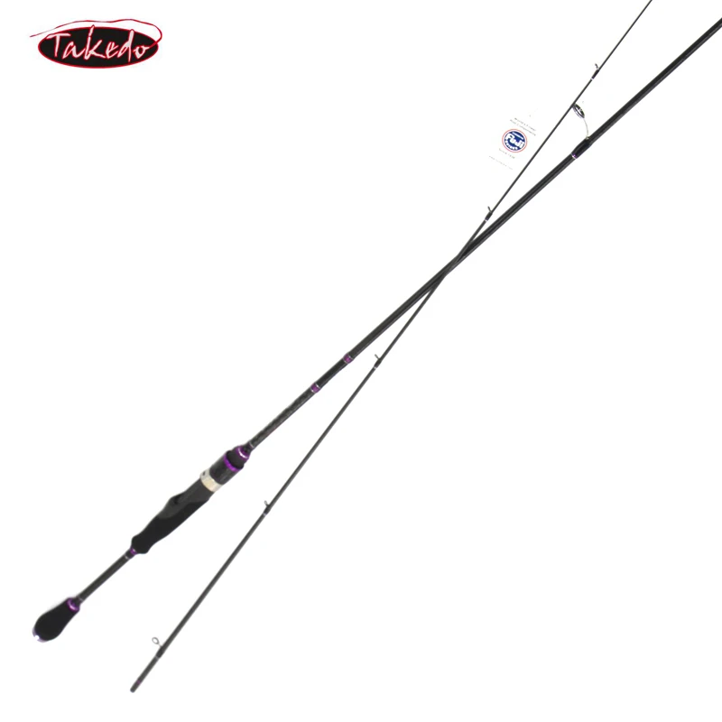 TAKEDO Top Quality High Carbon 702L Light Trout Solid Tip Spin Ning Fishing Rods with Fuji Components