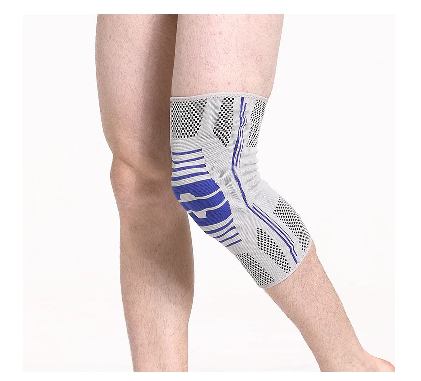 

Basketball Leg Supporter Leg Sleeve Knee Protectors With Patella Gel Pads, Gray black red blue