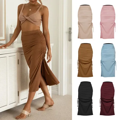 

B33967A 2021 Europe winter hot women fashion summer pencil skirt