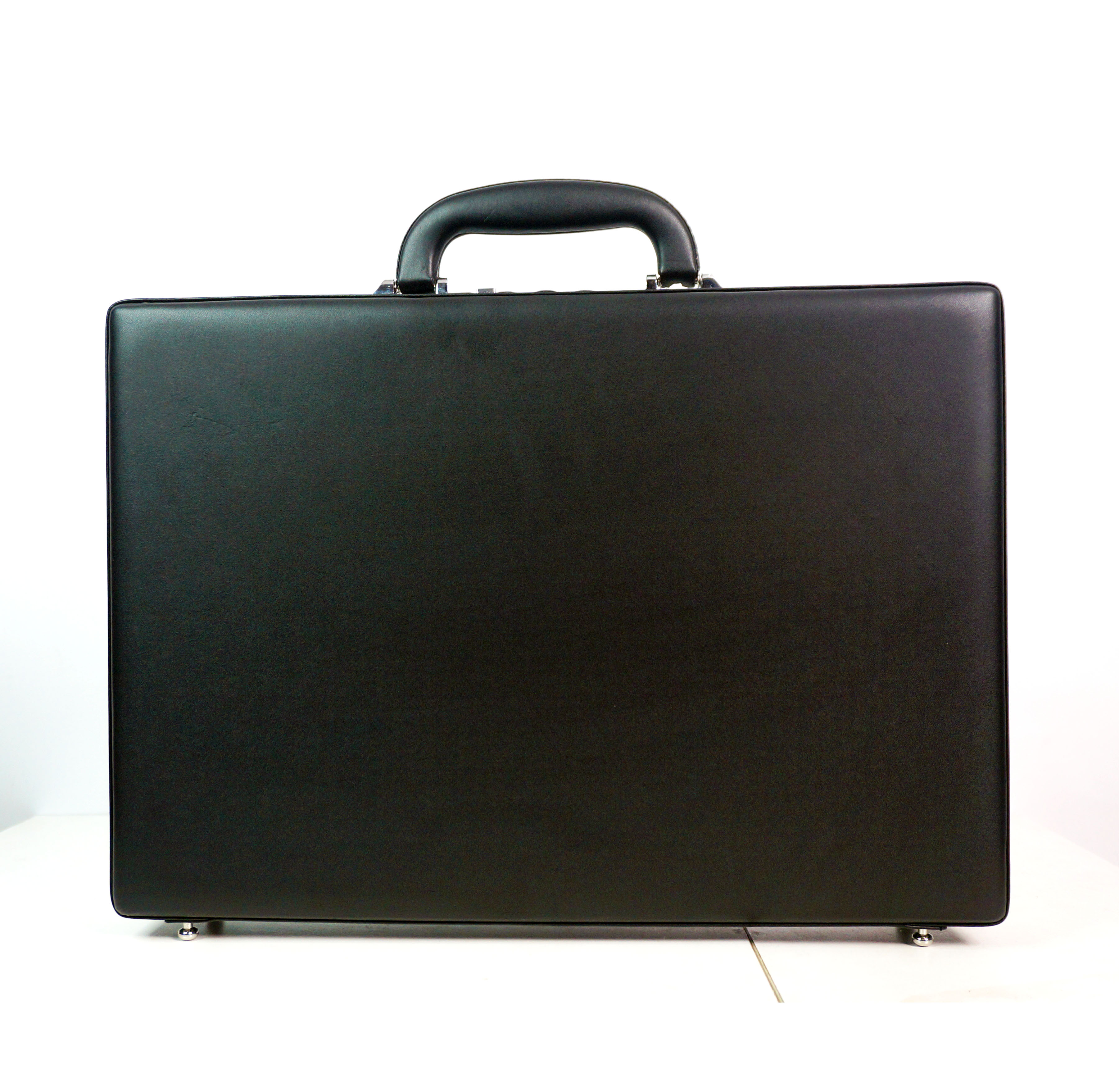 

business computer case Leather Briefcase-Black, Customized color