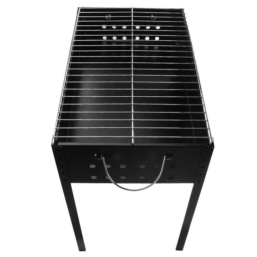 

Portable Charcoal BBQ Grill Foldable Outdoor Barbecue Grill Barbecue Tool for Outdoor Picnic, Black
