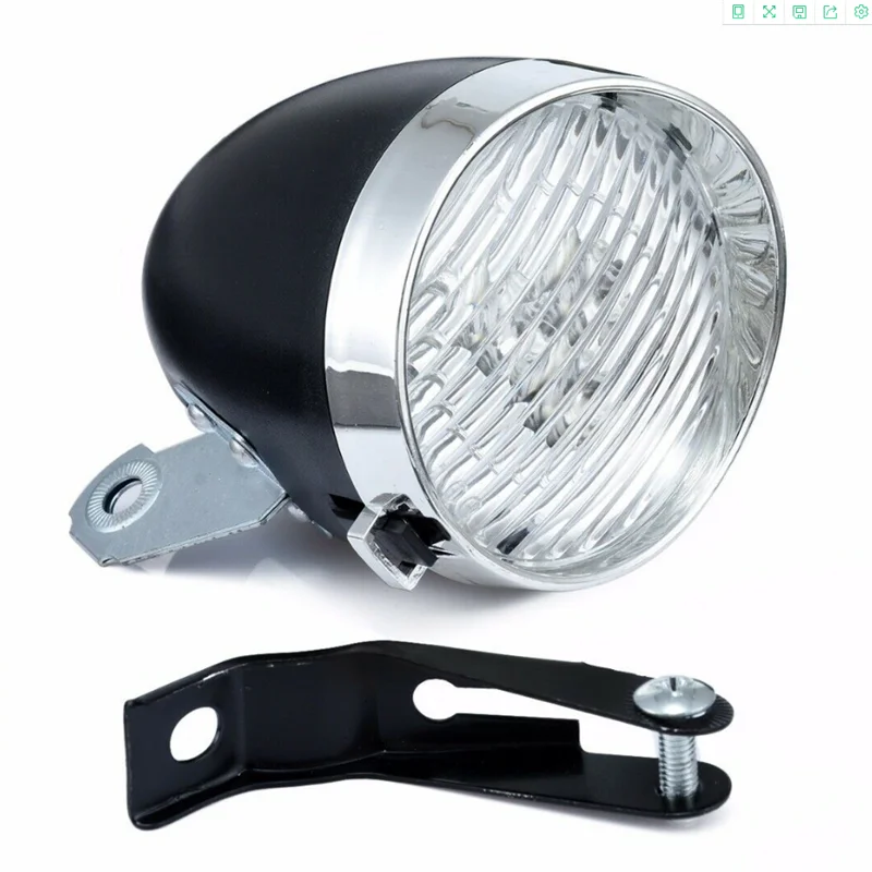 Retro Vintage Bike 3 Led Bicycle Headlight Front Light Night Fog Head