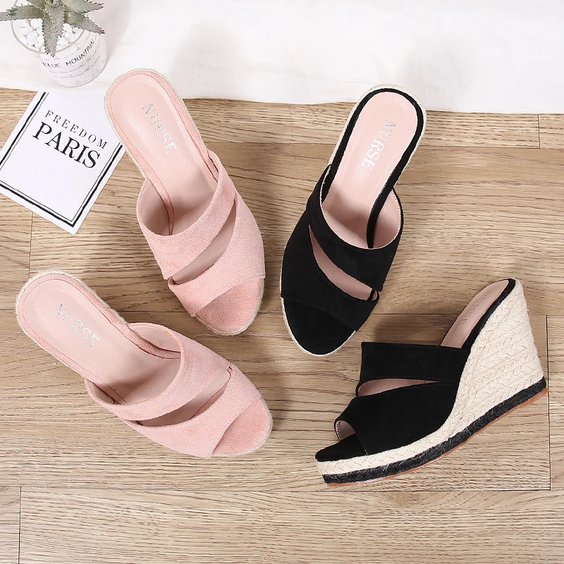 

High quality size 35-42 platform espadrilles womens ladies wedge heel sandals espadrille sandal