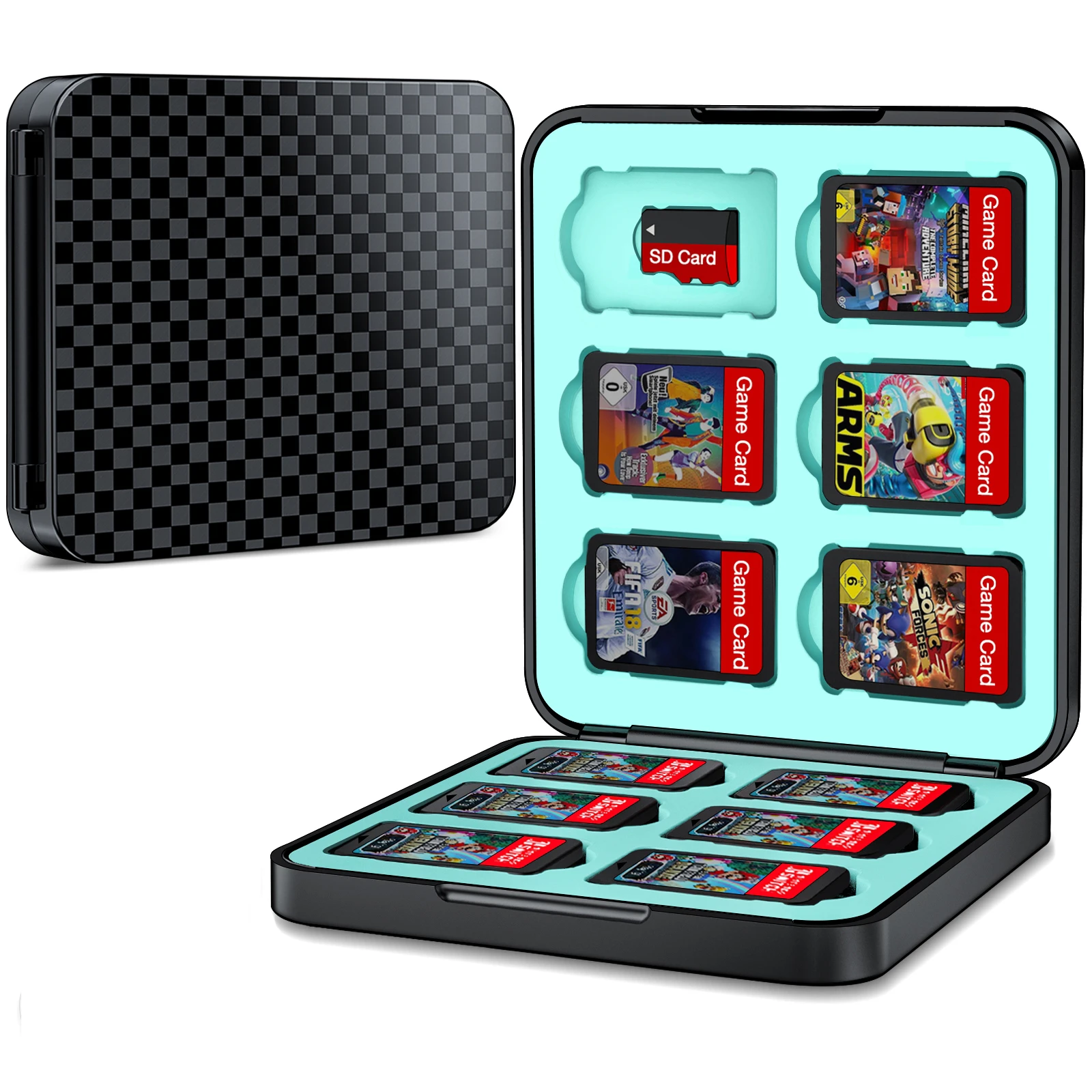

Factory Wholesale Portable Storage Case Store 12 Game Cards and 12 SD Cards Accessories For Nintendo Switch