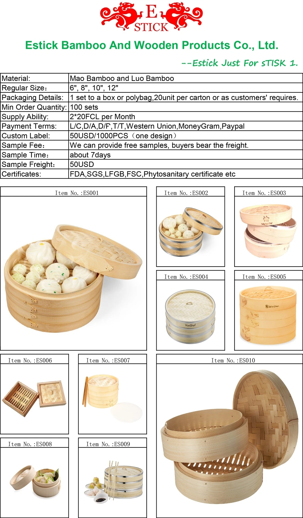 Customized natural harmless mini size steamer for Chinese
