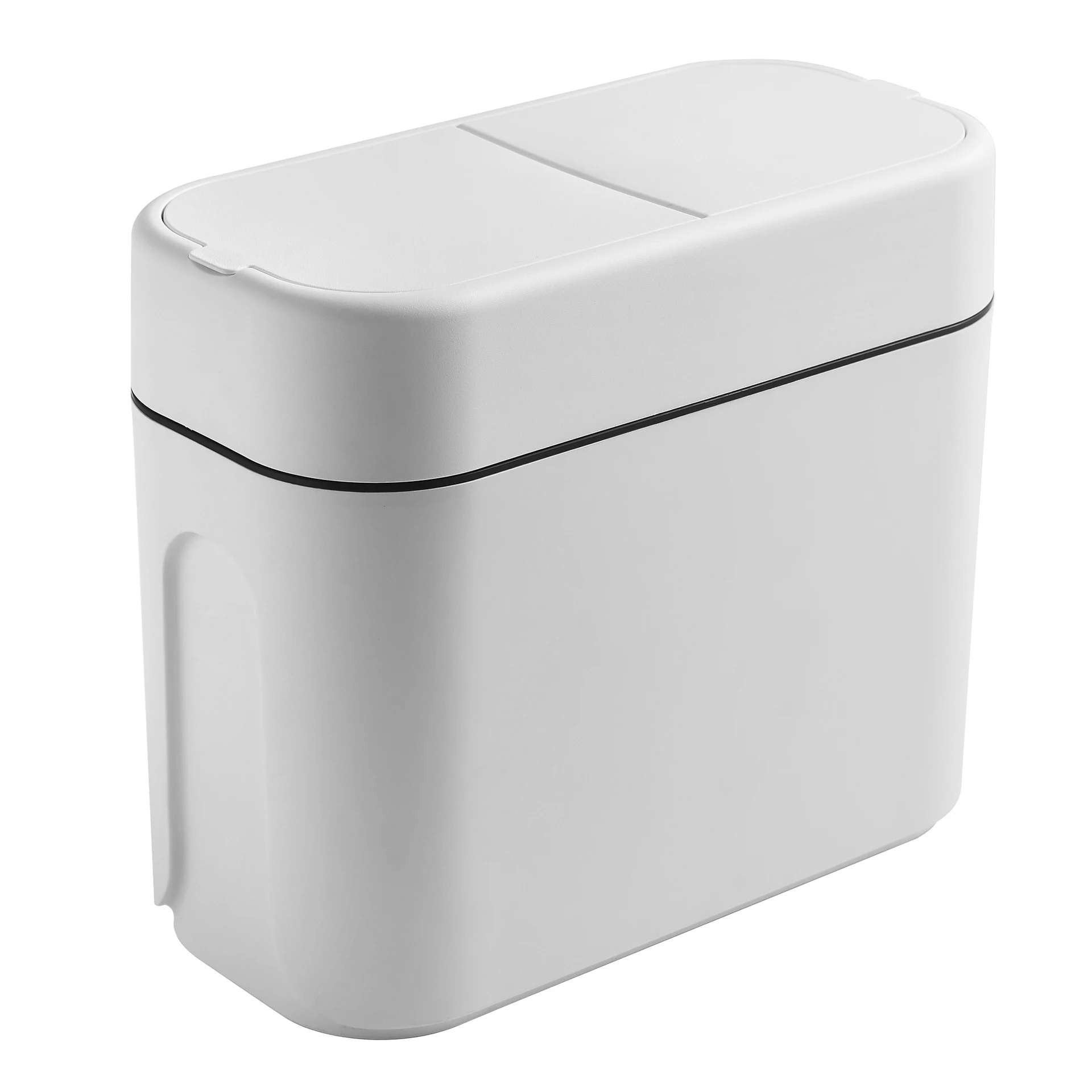 

DS1060 Recycling Waste Bin Trash Storage Box Classified Dustbin Rubbish Bin Plastic Dual Compartment Trash Can with Lid