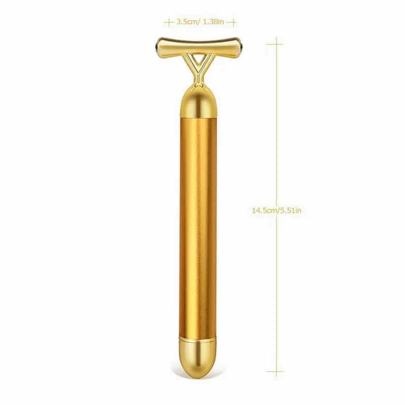 

Y Shape Energy Vibrating Facial Roller Beauty Bar 24K Golden Puls Facial Massager for Face Lifting