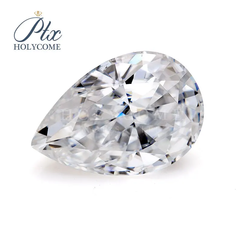 

D COLOR Top Quality Pear Cut Loose Moissanite HolycomeGemstone Factory Fine Jewelry Wholesale Price Moissanite Diam, White color