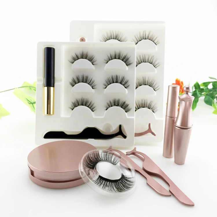 

Wholesale mink Eyelashes Magnetic Hand Made 3D Magnetic Lashes