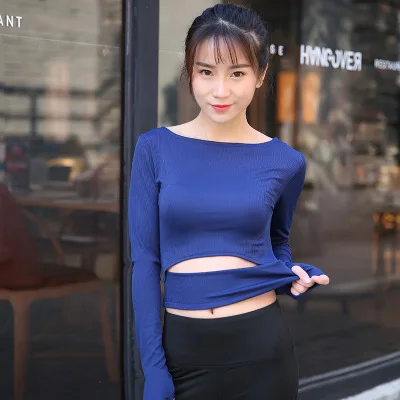 

Fall 2021 Long Sleeve Yoga Wear Exercise Shows Skinny Fitness Clothes Woman, Picture