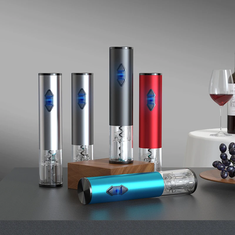 

Battery Operated Plastic Automatic Custom Air Pump Opener Wine Beer Bottle Tire Bouchon Sunway Electric Wine Bottle Opener Set, Silver,blue,red,black,customize