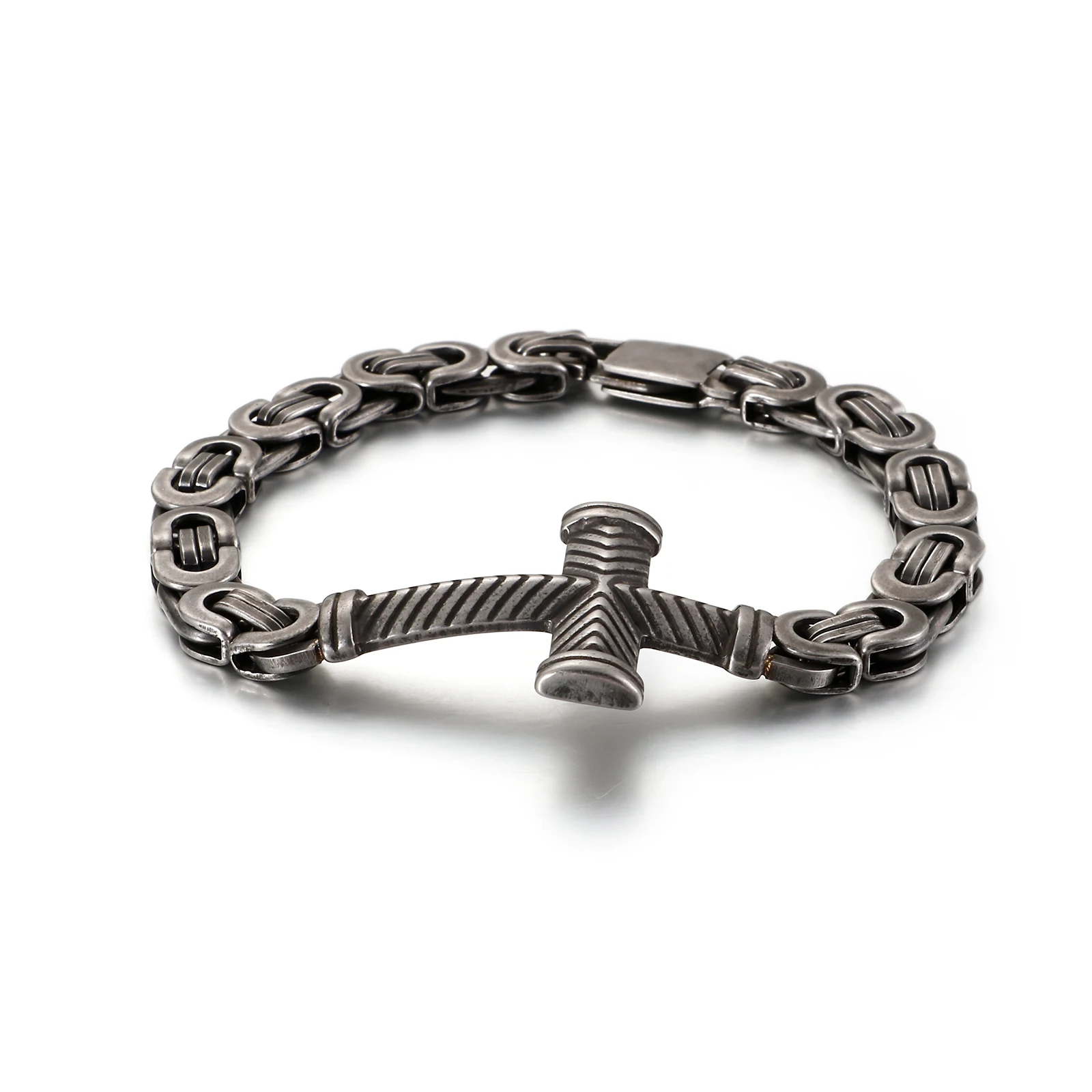 

KALEN personality stainless steel chain splice cross men's bracelet