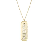 

2020 new arrivals gold platted Letter queen Zircon square pendant 925 silver jewelry necklace