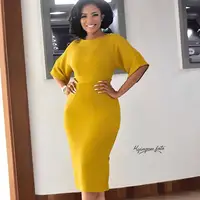 

Latest fashion casual dress for African women sexy short dress office lady Fancy style midi dress