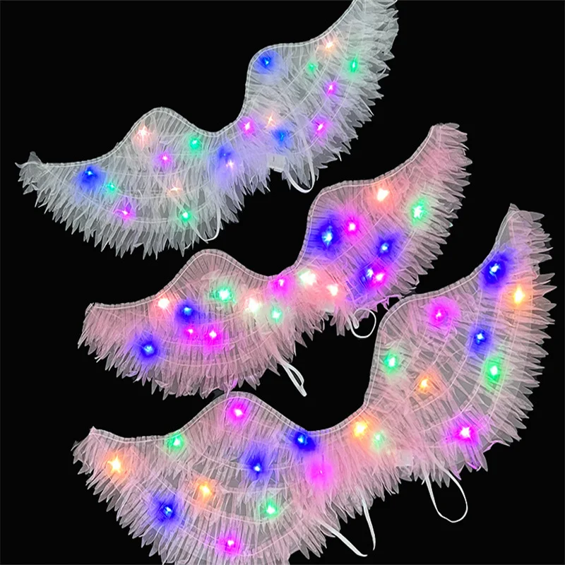 Colorful LED Angel Fairy Butterfly Luminous Wings for Kids' Party or Birthday Decorations for Diwali or Christmas