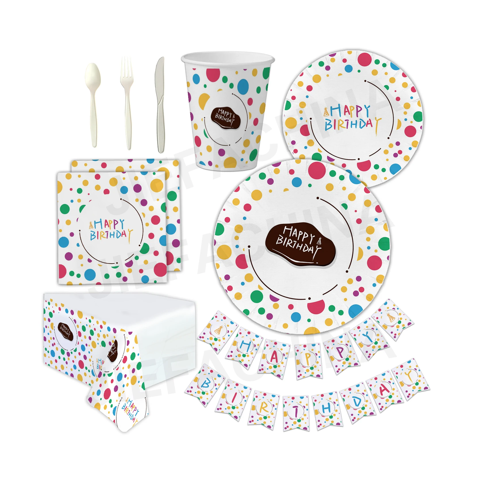 Factory Kids Birthday Party Supply Set Paper Tableware Set Decoration